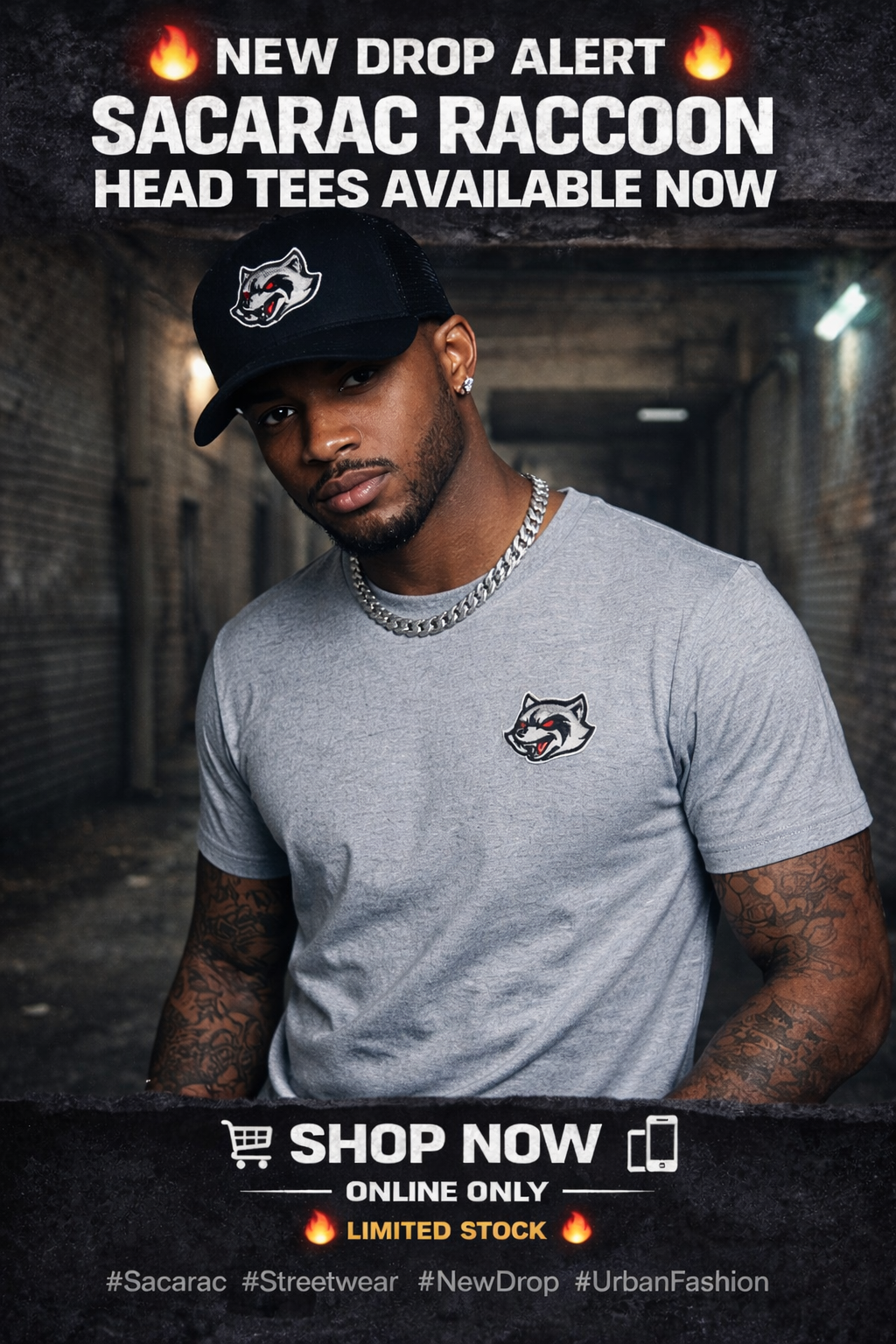 Sacarac raccoon tee
